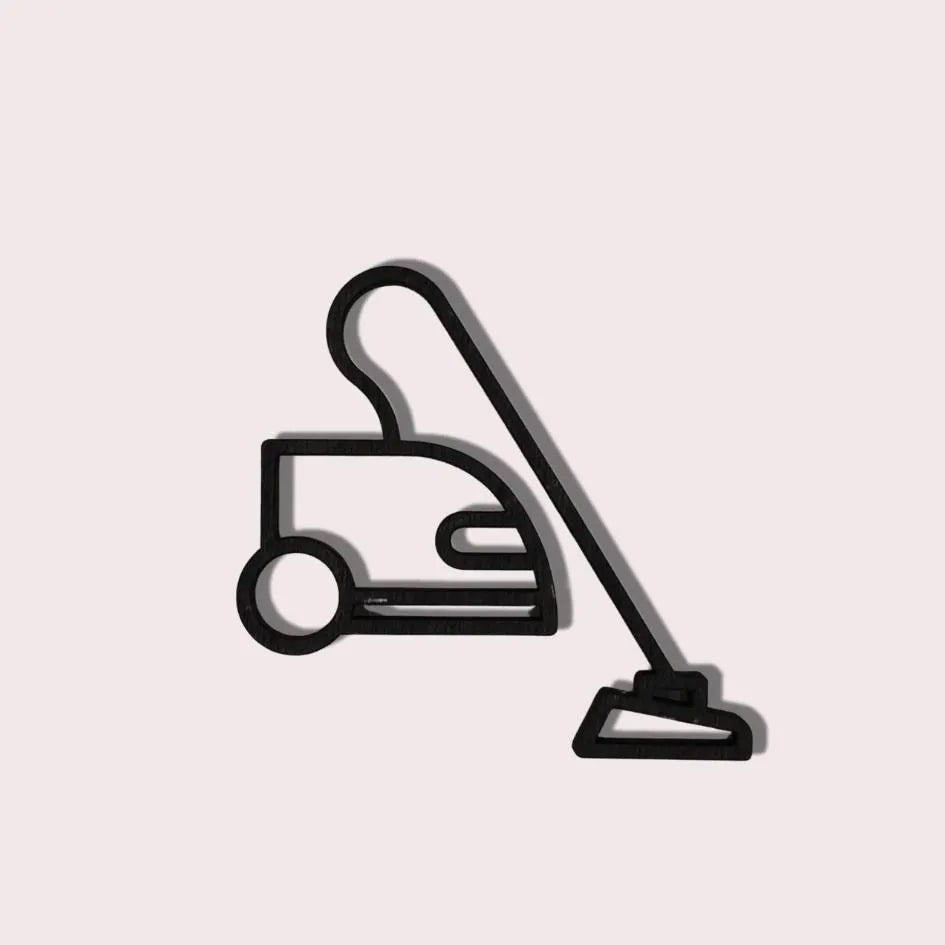 Puinen siivouskomero-opaste toimitilaan