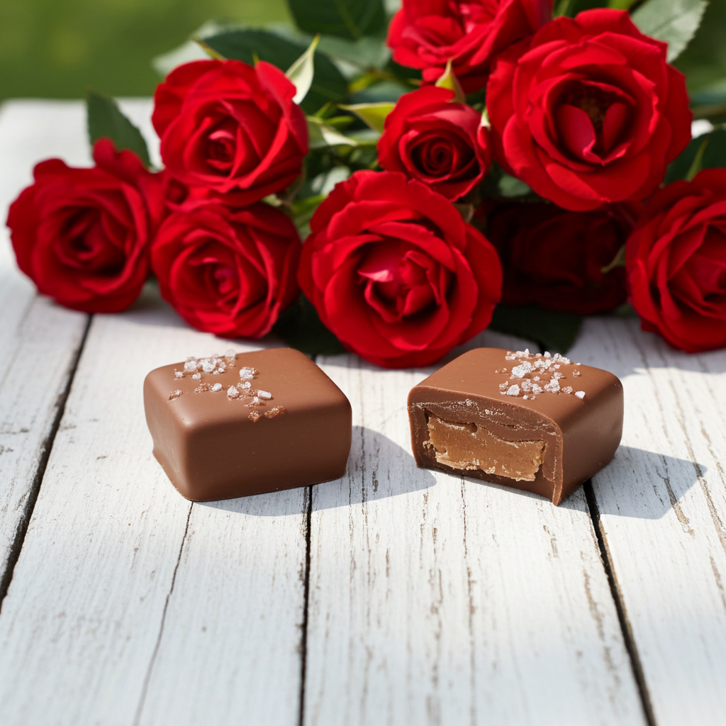 Salted Caramel -maitosuklaakonvehti