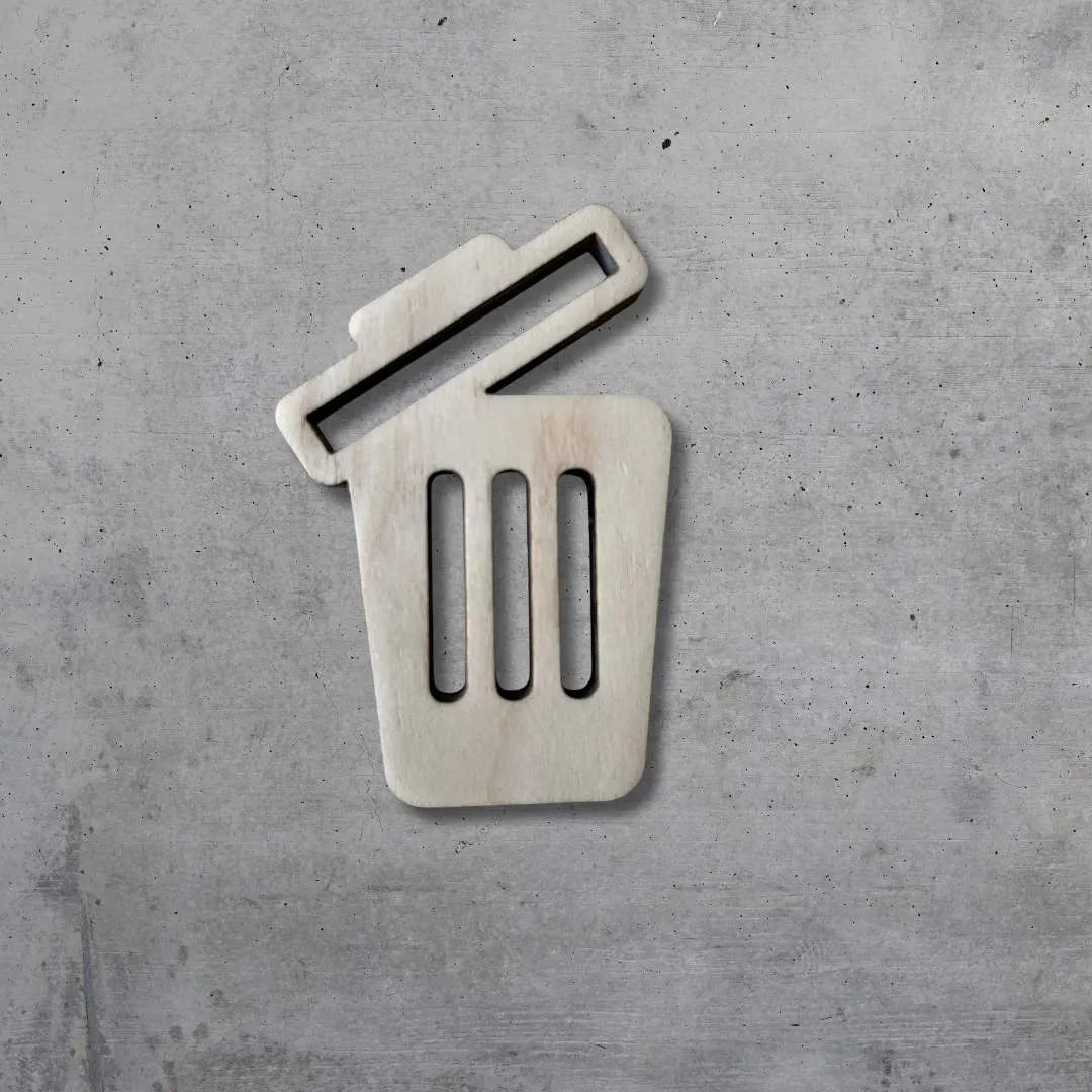 Puinen roskakorimerkki