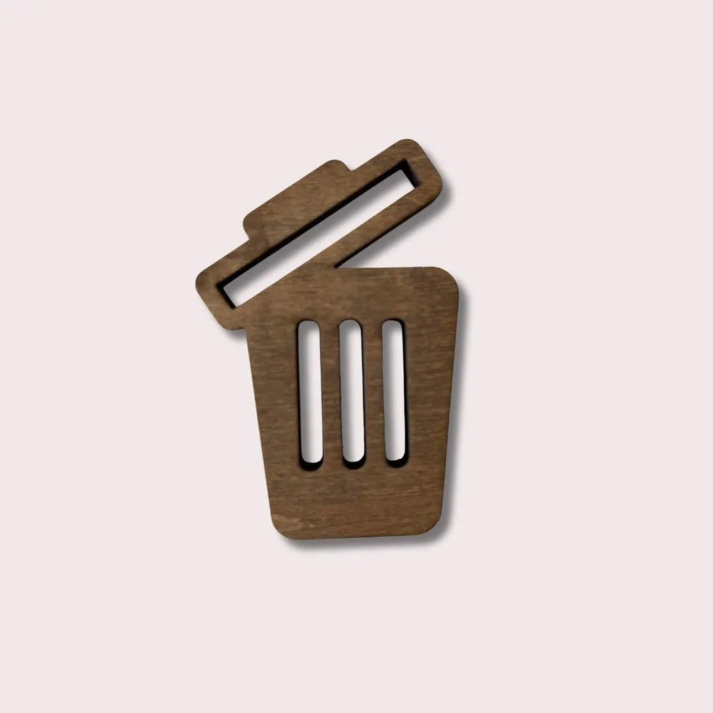 Puinen roskakorimerkki