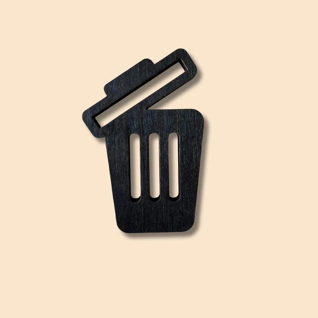 Puinen roskakorimerkki