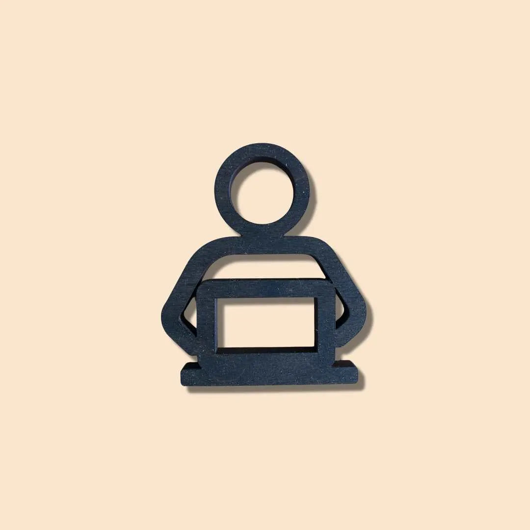 Puinen työhuone-opaste