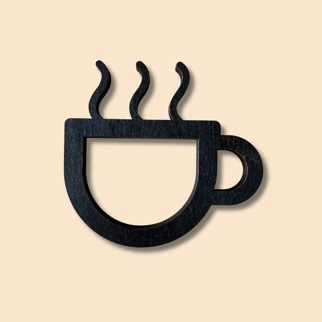 Puinen kahvihuone-opaste toimistoon