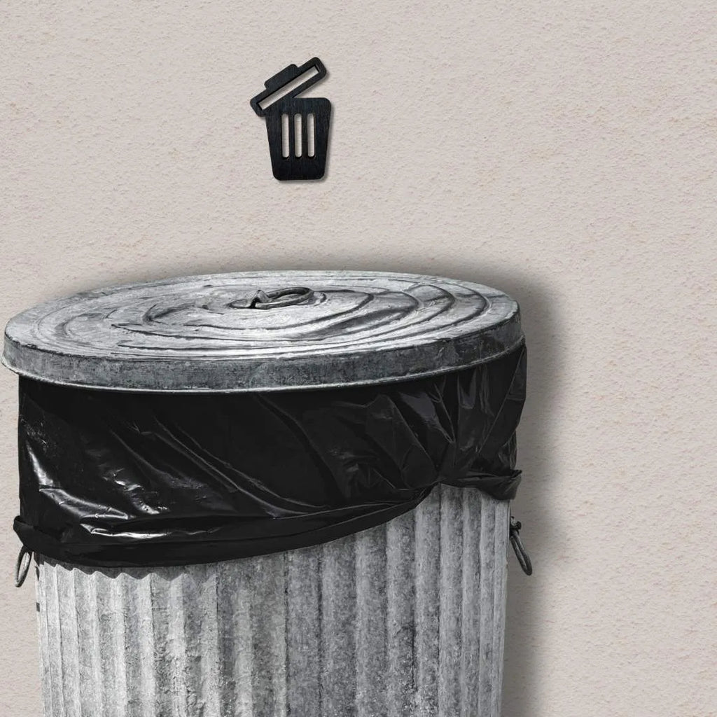 Puinen roskakorimerkki