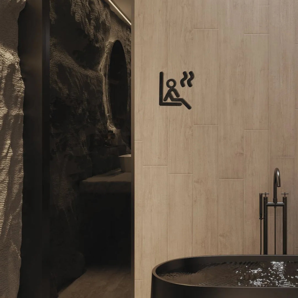 Puinen saunakyltti | Rento