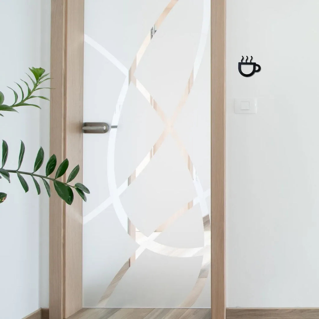 Puinen kahvihuone-opaste toimistoon