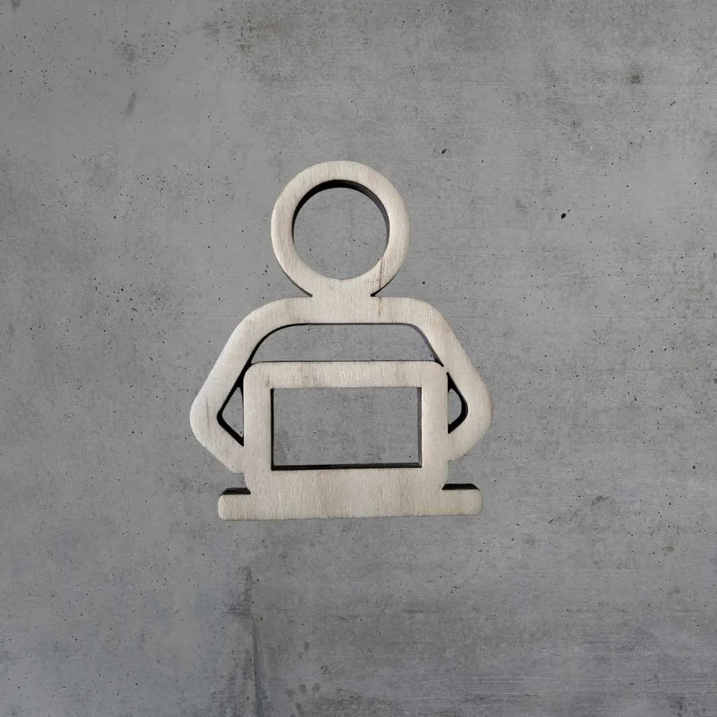 Puinen työhuone-opaste