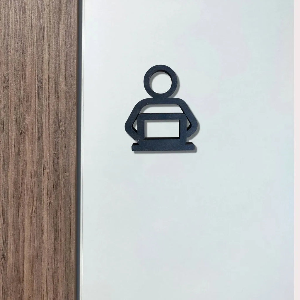 Puinen työhuone-opaste