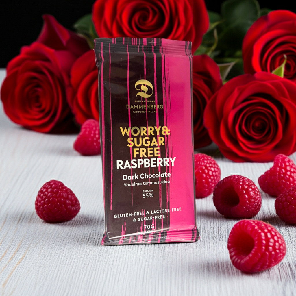 Dammenberg Worry&Sugarfree Rasberry 70g
